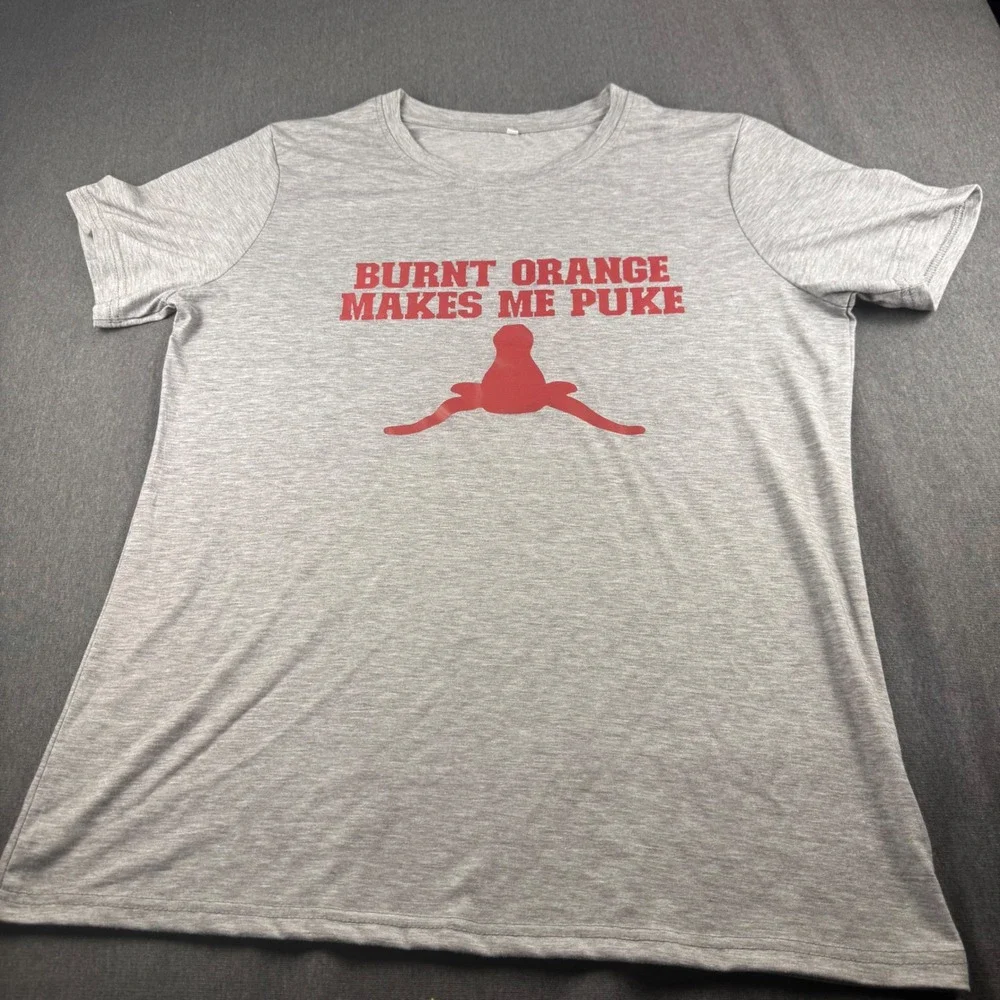 Burnt Orange Makes Me Puke Longhorn Rivalry T-Shirt Heather Gray XL